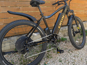 black ersin hybrid bike 