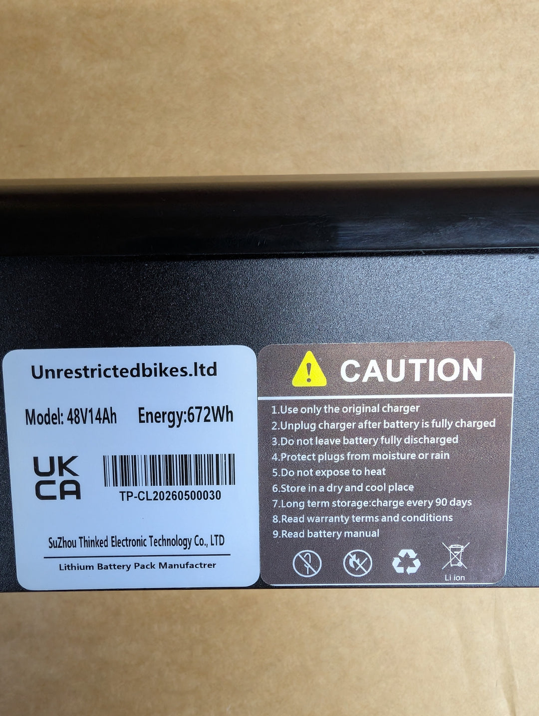 48V 14Ah 672Wh Samsung MTB Battery