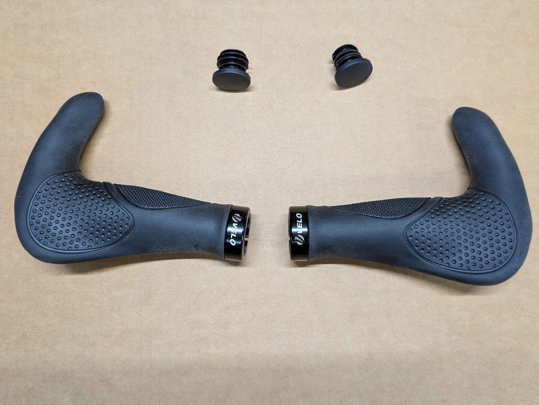 Velo ergonomic D3 ebike grips, horns